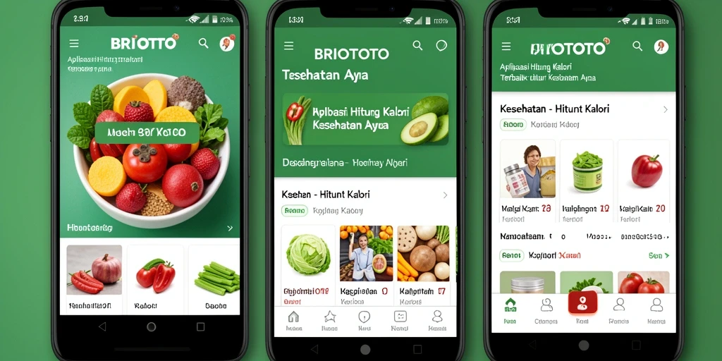 Tampilan utama BRIOTOTO yang menampilkan fitur Hitung Kalori.