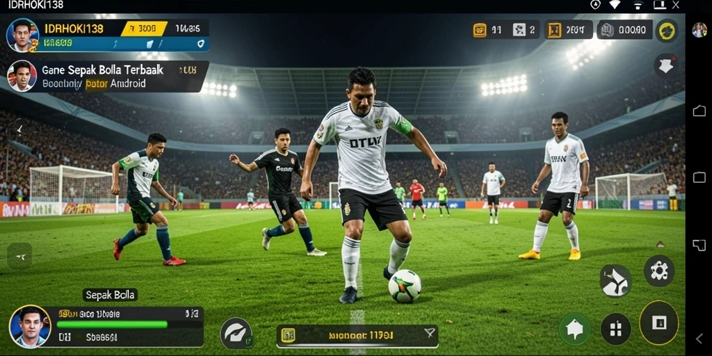 Antarmuka user-friendly dan grafis menakjubkan dari game Sepak Bola.