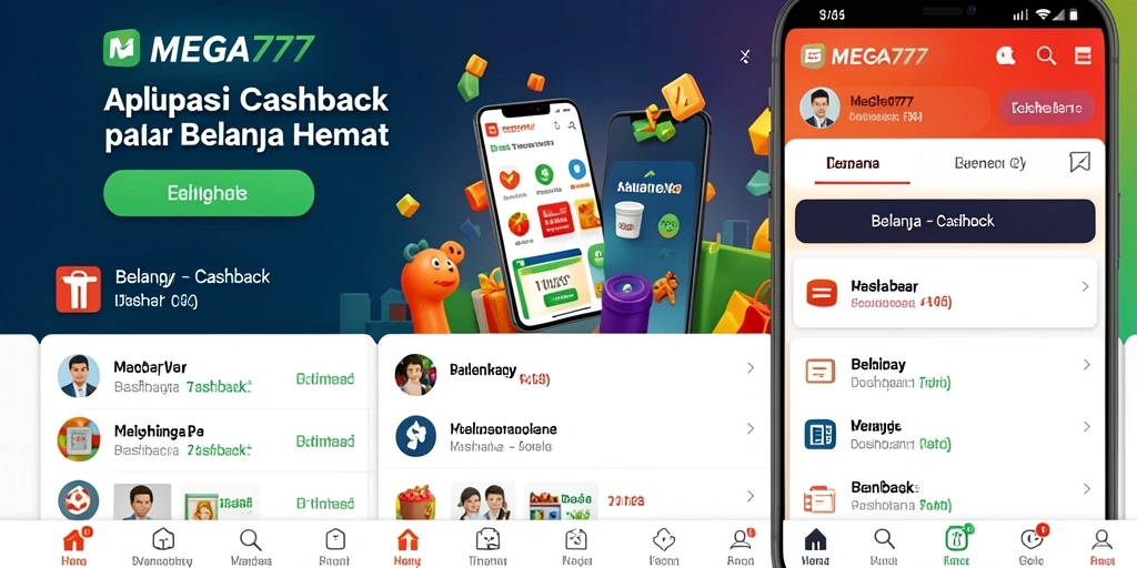 Tampilan antarmuka MEGA777 yang intuitif untuk transaksi Cashback.