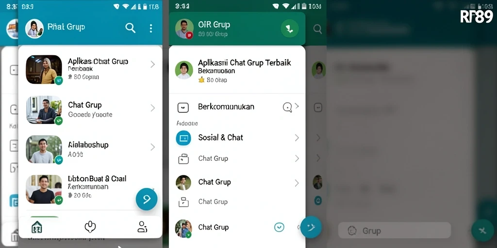 Antarmuka aplikasi RR89 yang modern dan mudah digunakan.