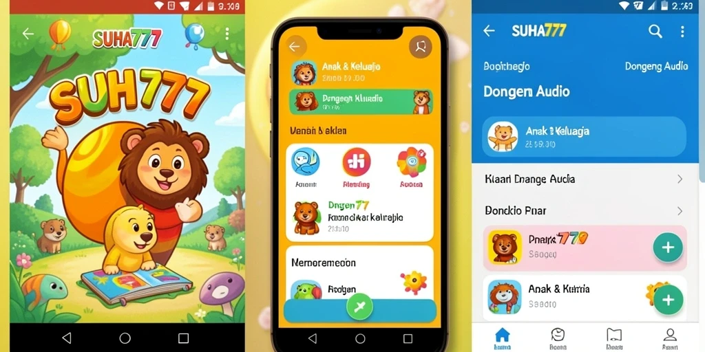 Tampilan antarmuka SUHU777 yang menarik dan ramah anak.